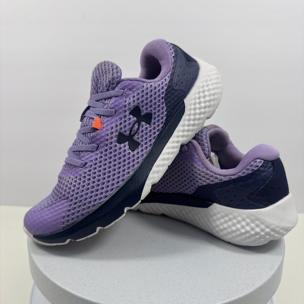 Under Armour Girls Running Shoes Purple Mesh Lightweight Sneakers Youth 2.5Y